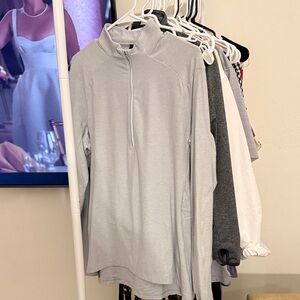Lululemon Athletica men’s Light Gray Quarter-Zip Pullover